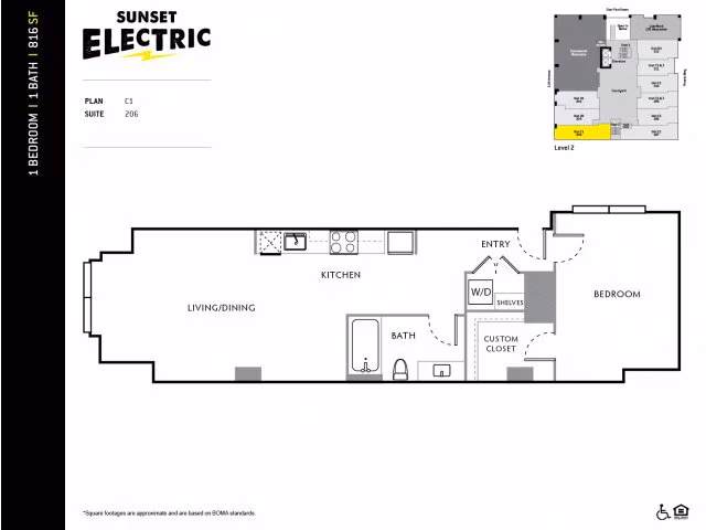 1x1 M 206 floor plan